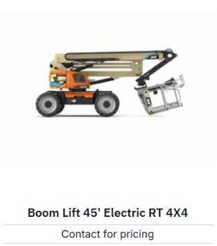 Boom Lift 45' Electric RT 4x4